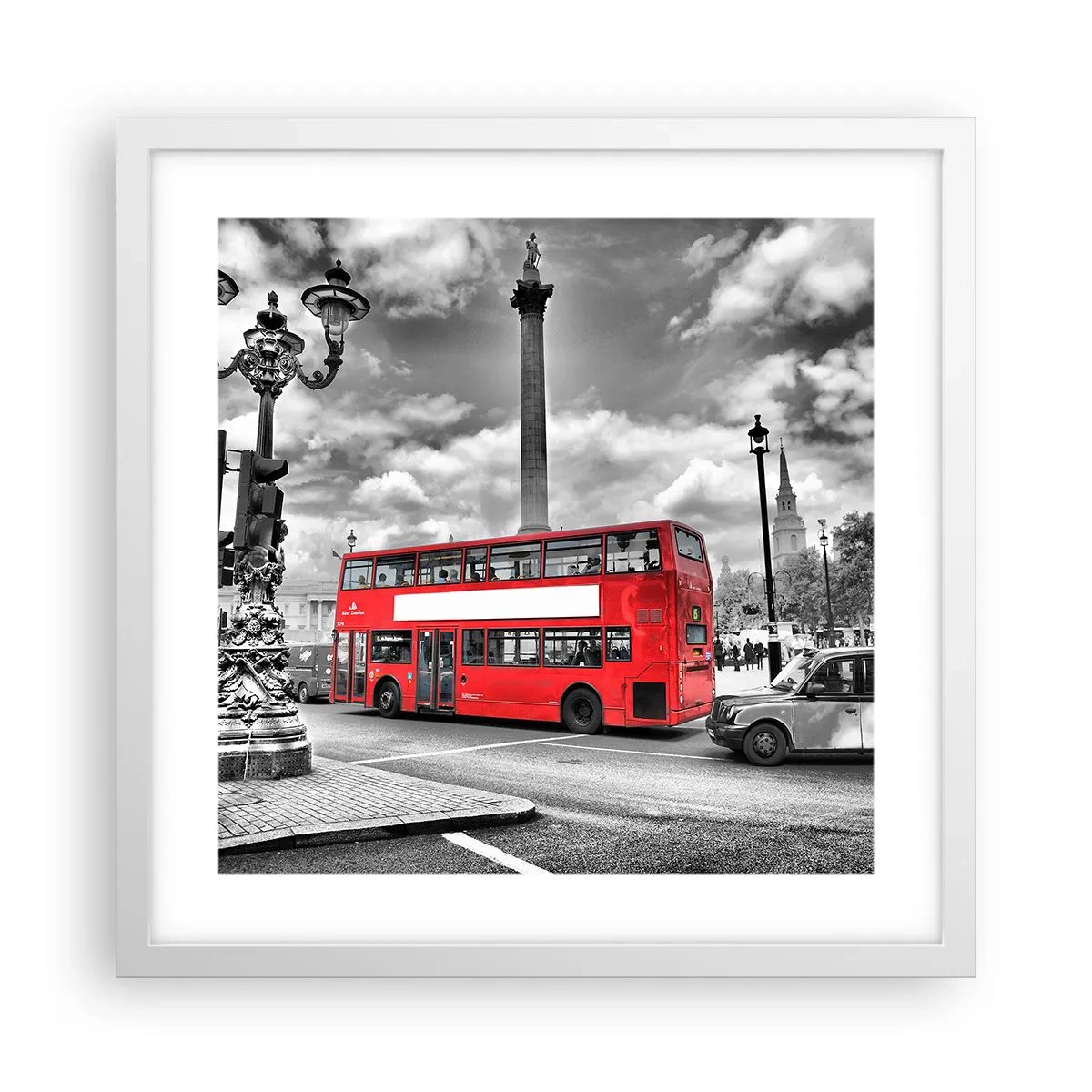 Plakat i hvid ramme - Byens sande livsnerve - 40x40 cm