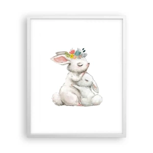 Plakat i hvid ramme - Der er intet sted som hos mor - 40x50 cm