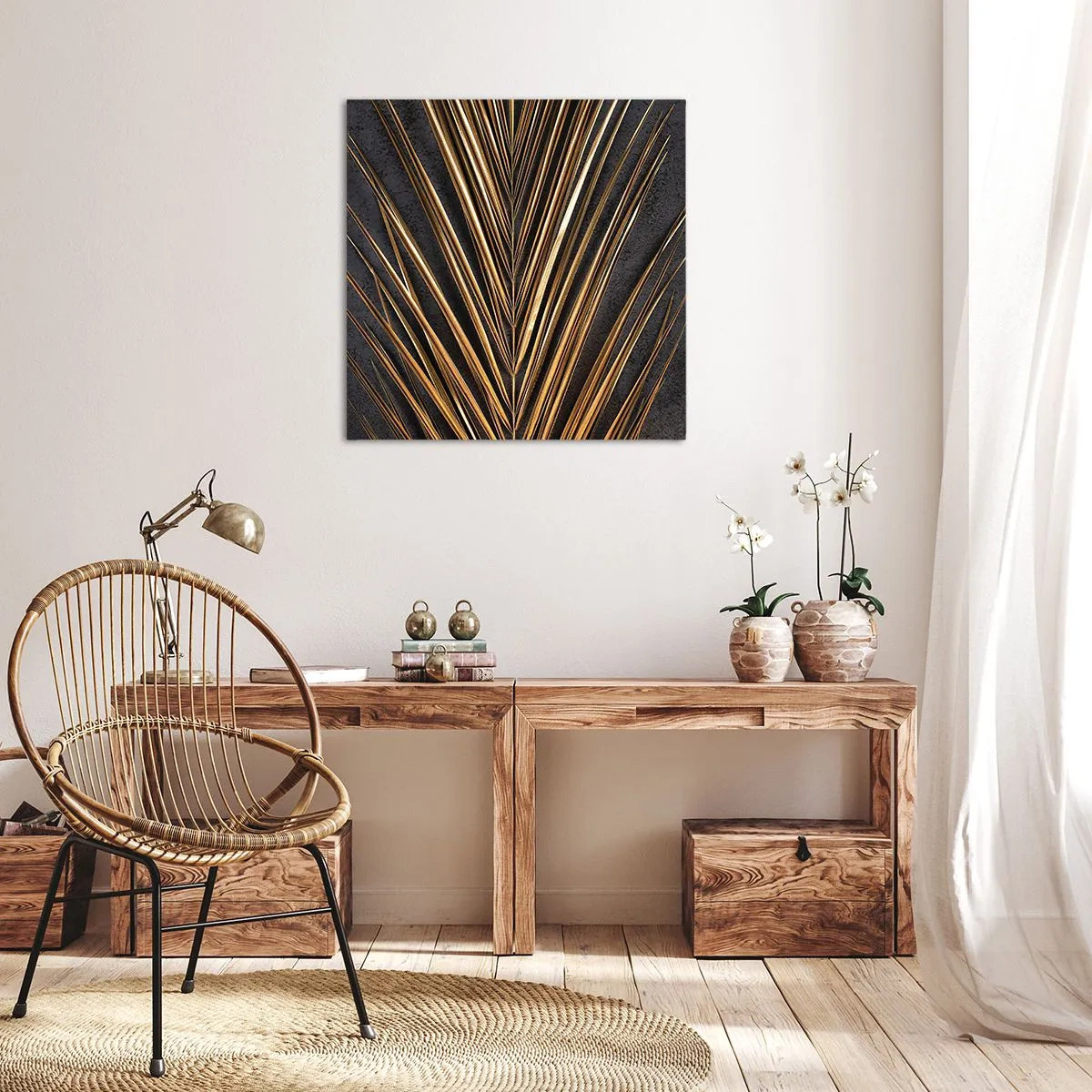 Lærredstryk - Billede på lærred - Tropernes guld - 30x30 cm