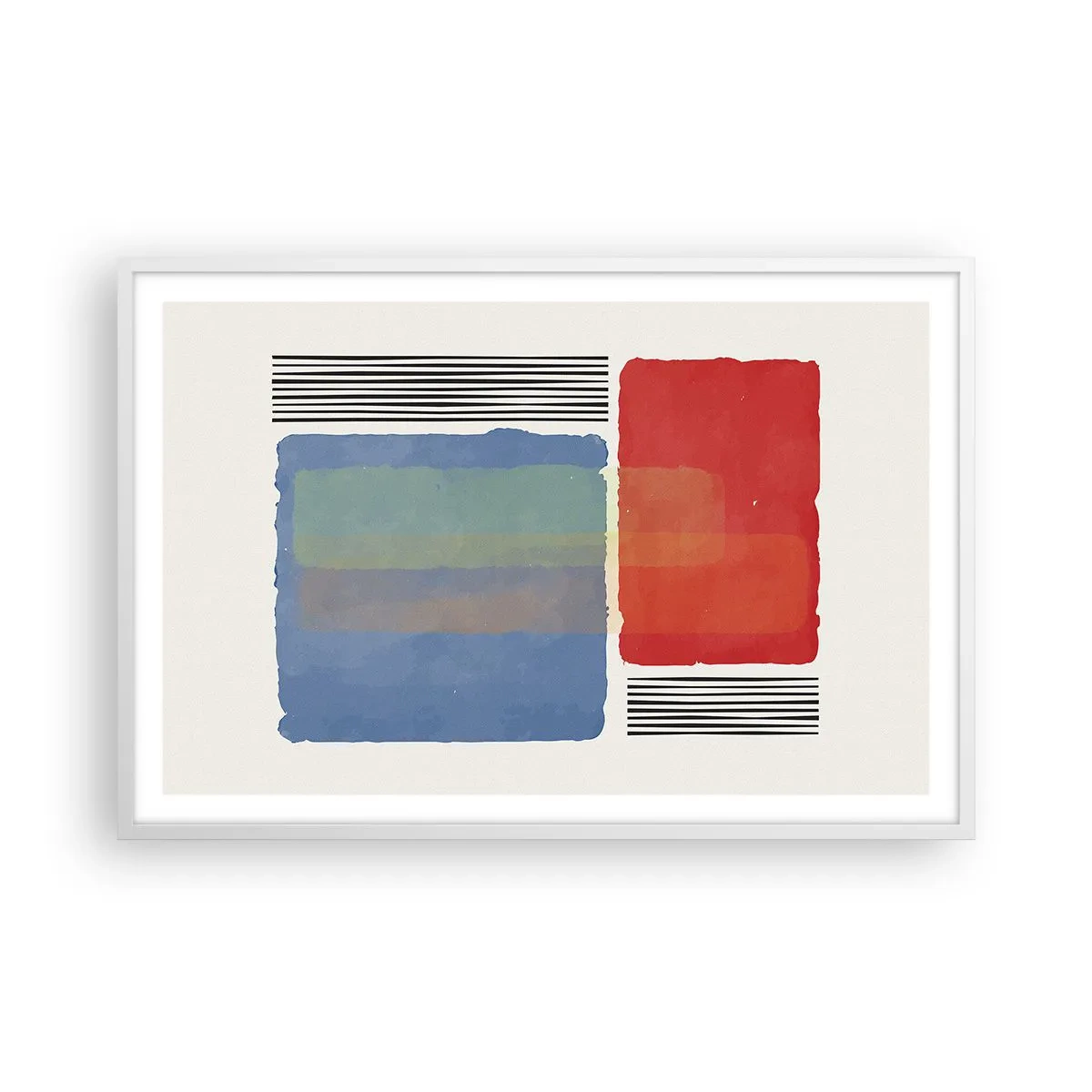 Plakat i hvid ramme - Geometriens ånd og bogstav - 91x61 cm