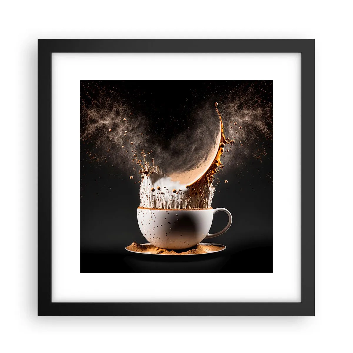 Plakat i sort ramme - En eksplosion af smag - 30x30 cm