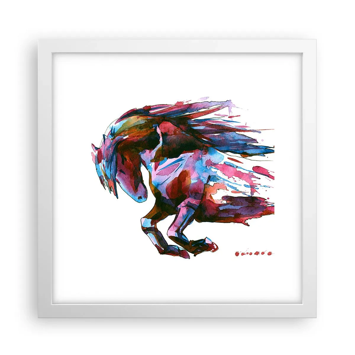 Plakat i hvid ramme - I henrykkelse - 30x30 cm