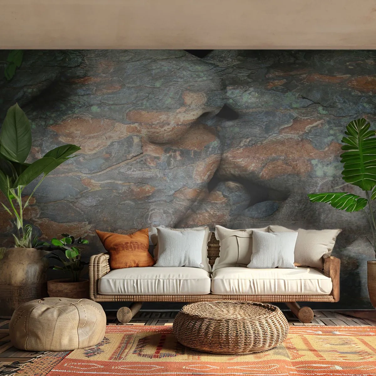 Fototapet Premium Canvas - For altid sammen - Mennesker, Abstraktion, Grafik - 200x140 cm