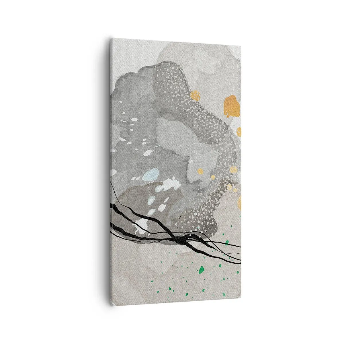 Lærredstryk - Billede på lærred - Organisk komposition - 55x100 cm