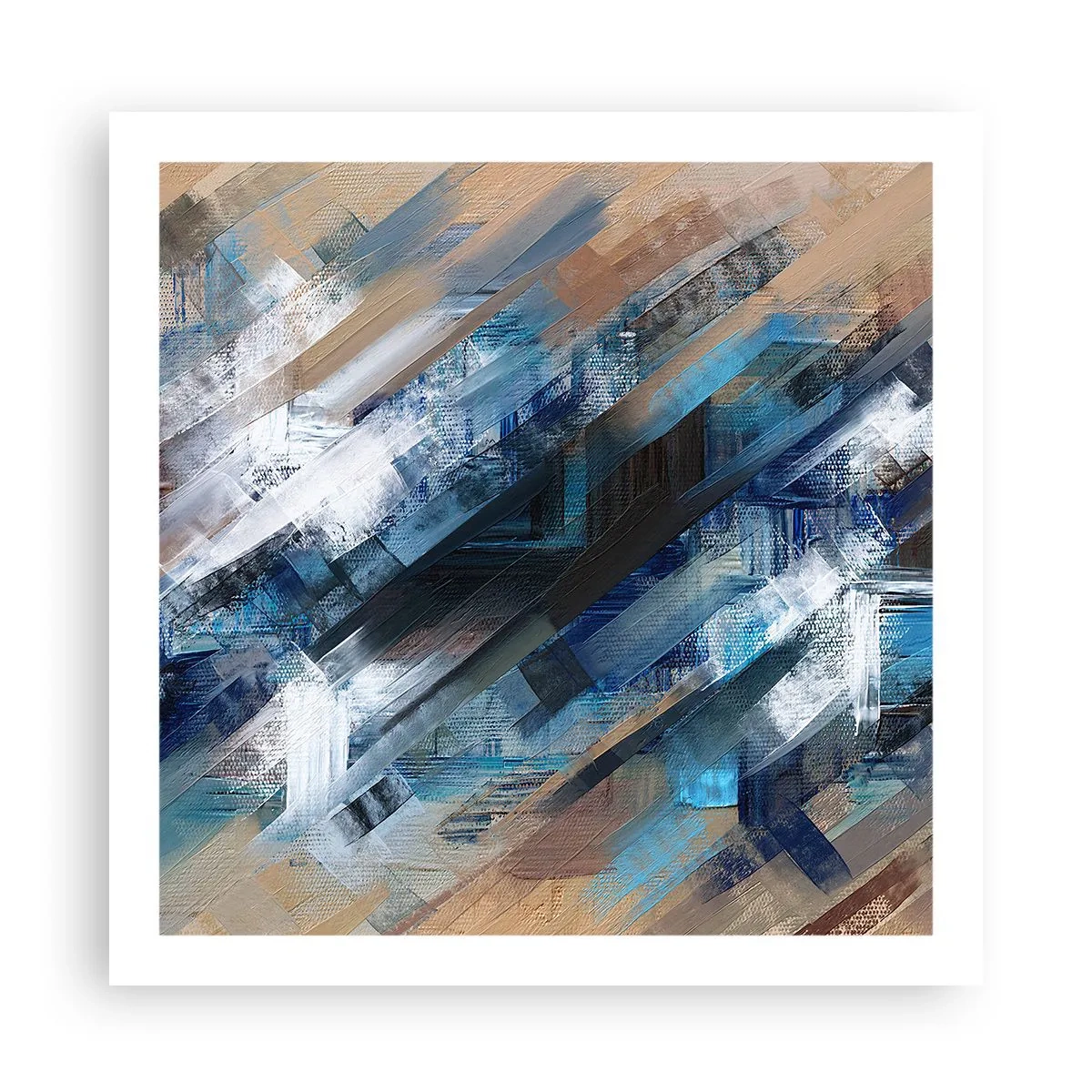 Plakat - På en blå skråning - 60x60 cm