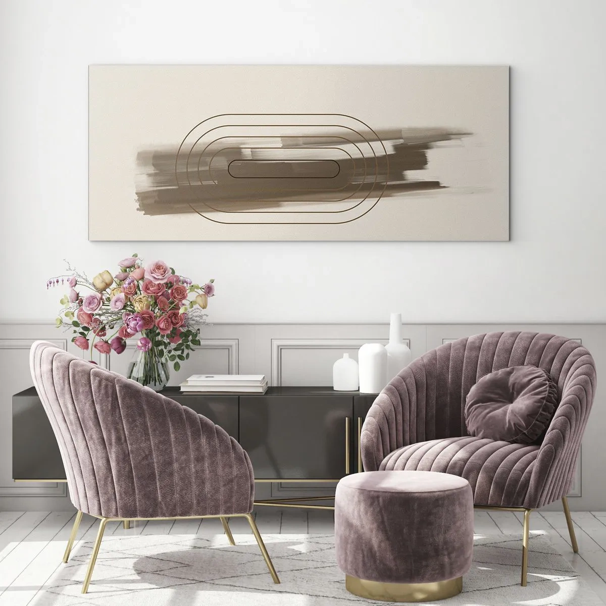 Billede på glas - Et pust af gråvejr - 140x50 cm