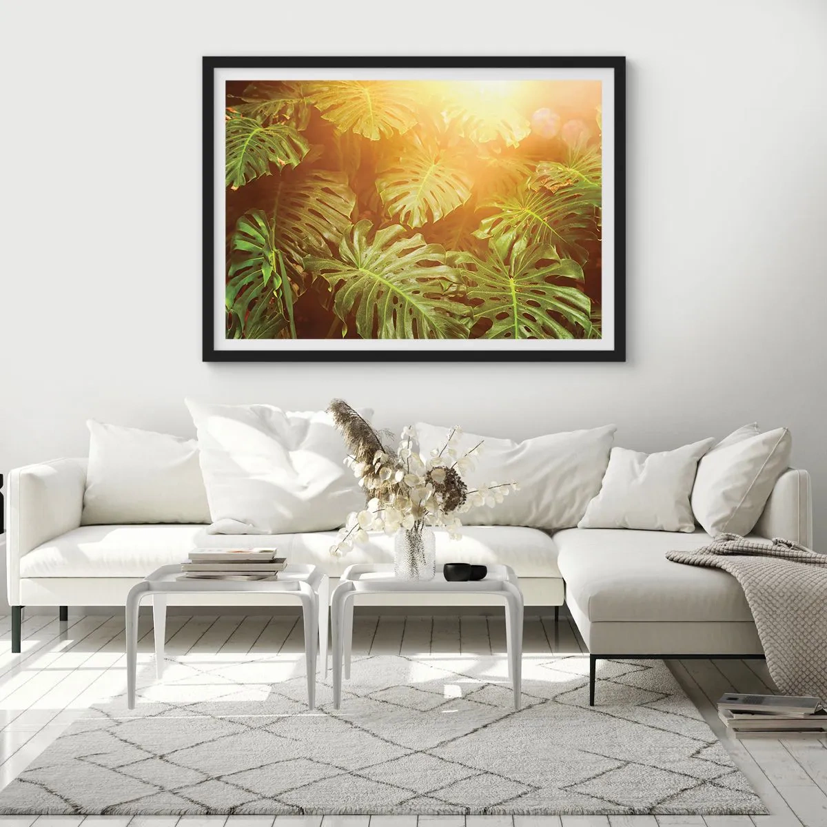 Plakat i sort ramme - Træd ind i det grønne... - 50x40 cm