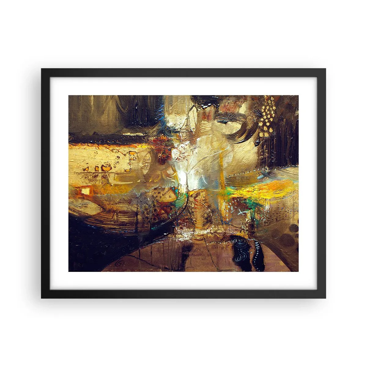 Plakat i sort ramme - Kold, varm, meget varm - 50x40 cm