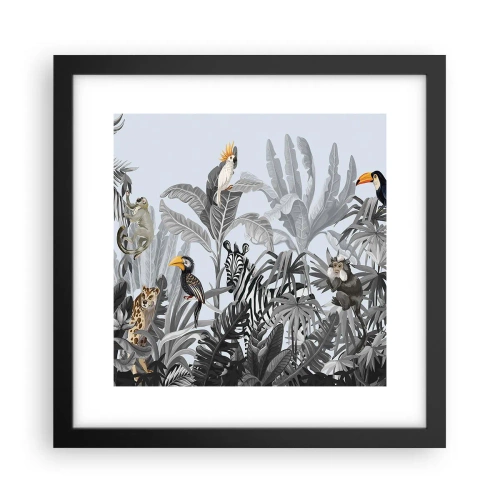 Plakat i sort ramme - En afrikansk fabel - 30x30 cm