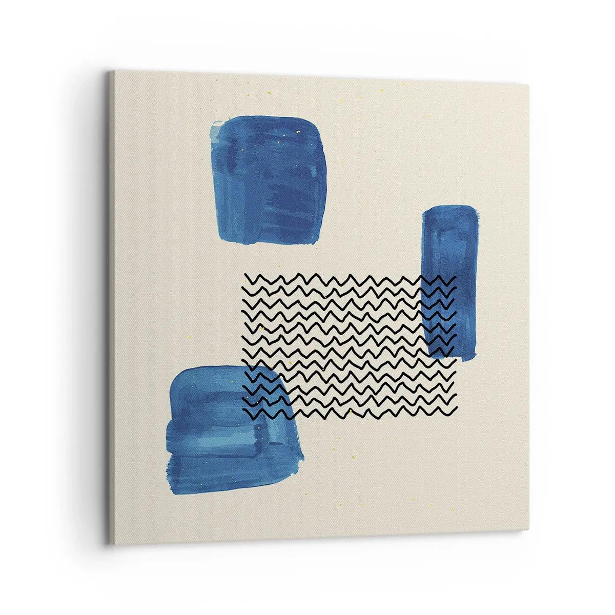 Lærredstryk - Billede på lærred - Abstrakt kvartet - 60x60 cm