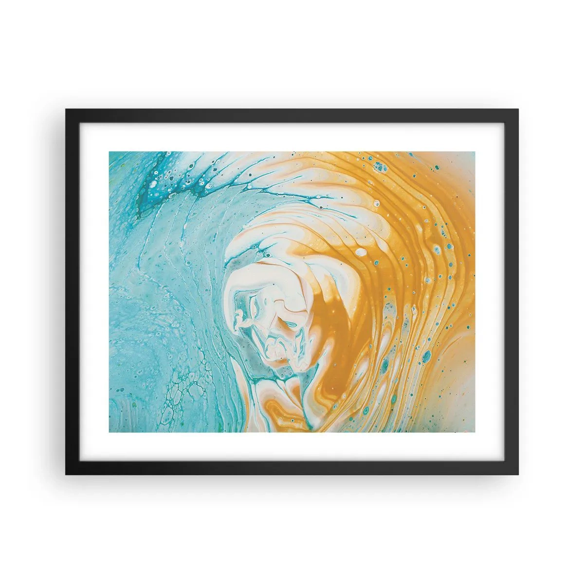 Plakat i sort ramme - Pastel hvirvel - 50x40 cm