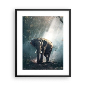 Plakat i sort ramme - En fredelig gåtur - 40x50 cm