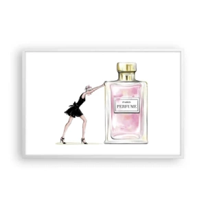 Plakat i hvid ramme - Essensen af kvindelighed - 91x61 cm