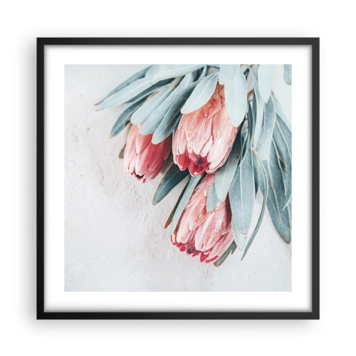 Plakat i sort ramme - Skammer sig over deres egen skønhed - 50x50 cm