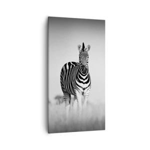 Lærredstryk - Billede på lærred - Og alligevel er verden sort og hvid - 55x100 cm