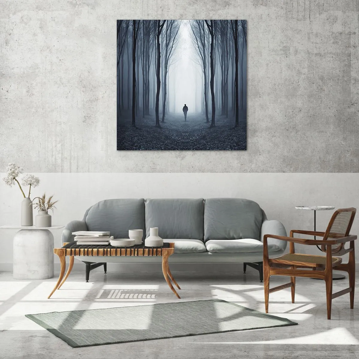 Billede på glas - Og alt sammen ganske enkelt - 60x60 cm