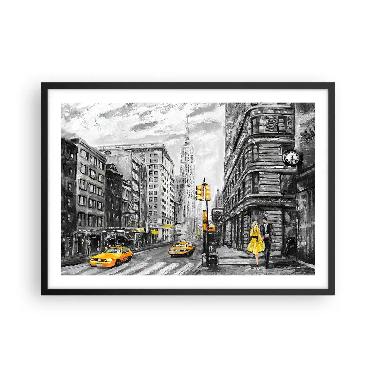 Plakat i sort ramme - En fortælling fra New York - 70x50 cm