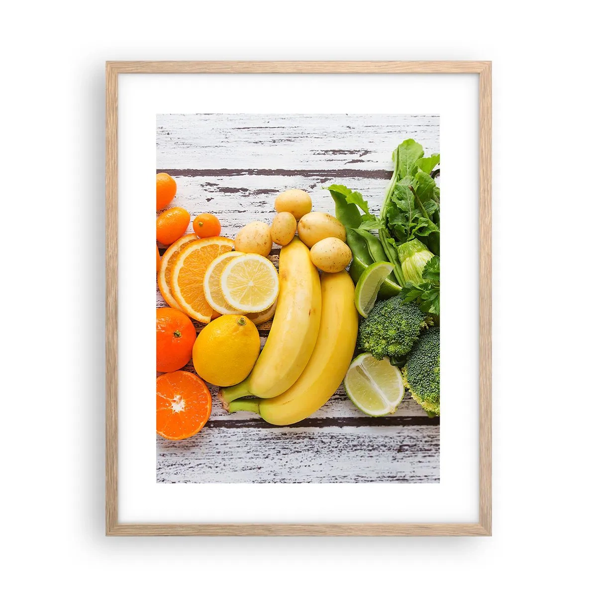 Plakat i ramme af lyst egetræ - Er det ikke nok? - 40x50 cm