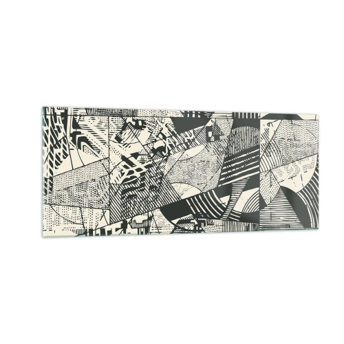 Billede på glas - Nutidens dynamik - 100x40 cm