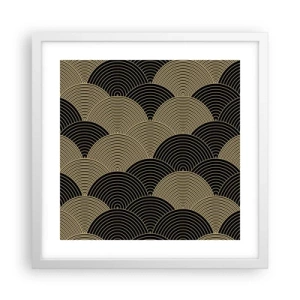 Plakat i hvid ramme - Enhed i mangfoldighed - 40x40 cm