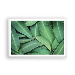 Plakat i hvid ramme - Saftig og frisk - 91x61 cm