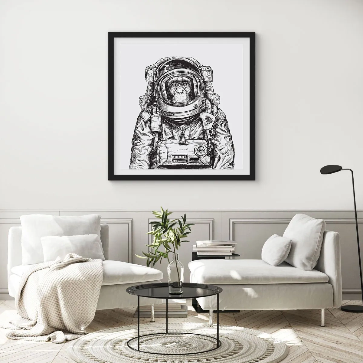 Plakat i sort ramme - Alternativ evolution - 50x50 cm