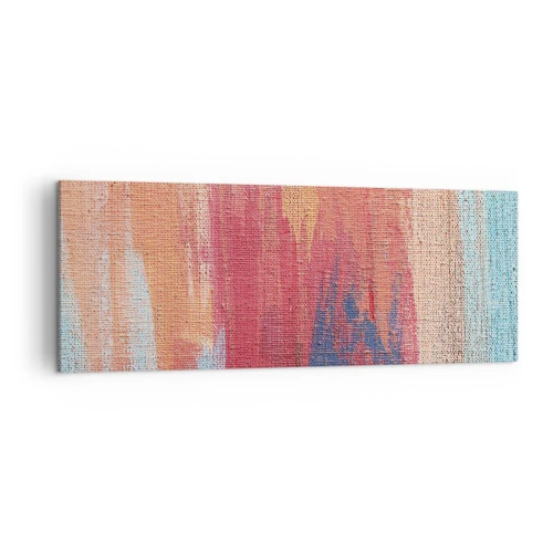 Lærredstryk - Billede på lærred - Lad en regnbue flyde - 140x50 cm