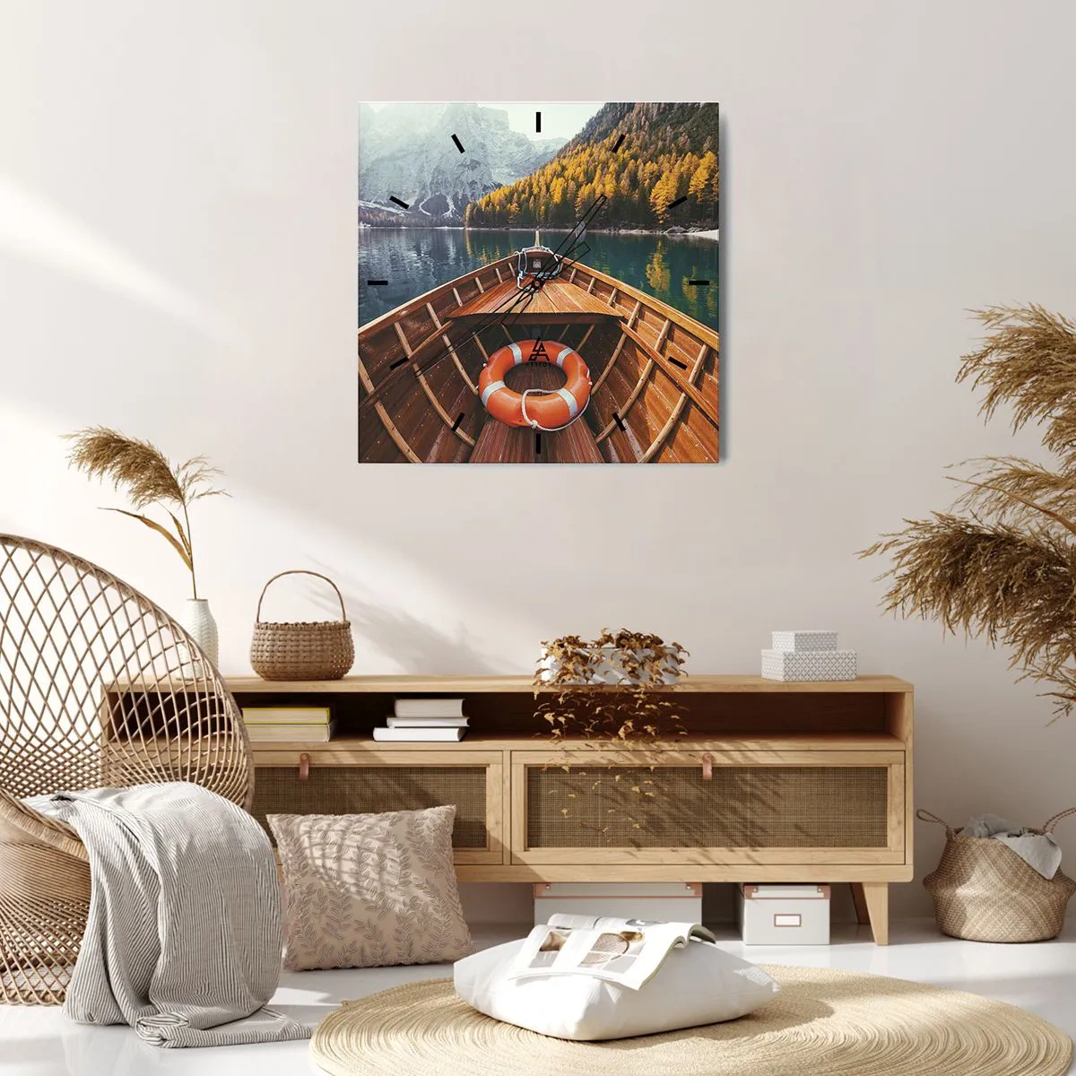 Vægur, Uret - Bjergtur - 30x30 cm