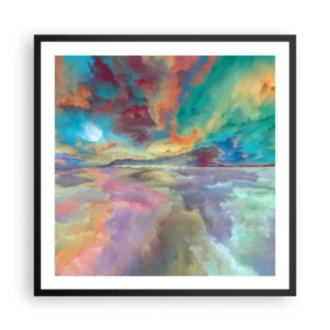 Plakat i sort ramme - To himle - 60x60 cm