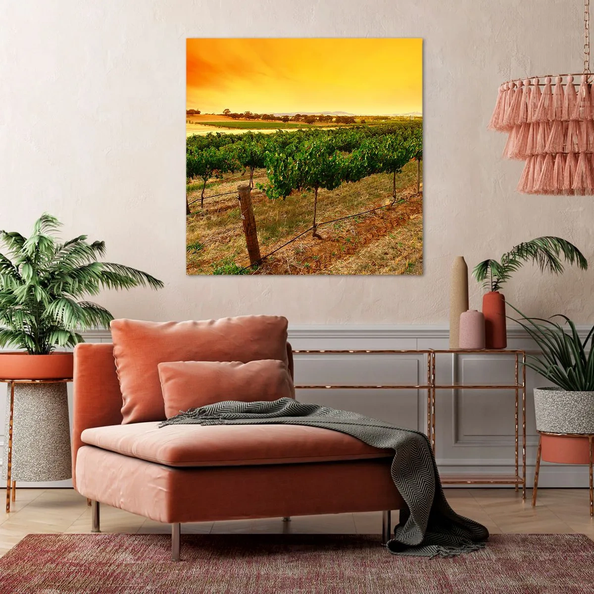 Lærredstryk - Billede på lærred - Drik solen - 50x50 cm
