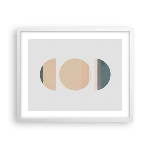 Plakat i hvid ramme - Hjul for hjul - 50x40 cm