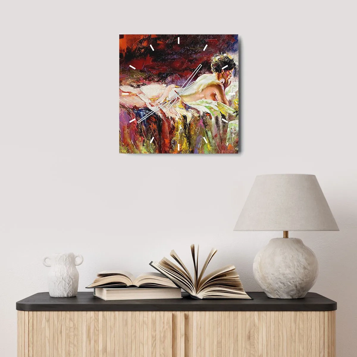 Vægur, Uret - Eftertænksom Venus - 30x30 cm