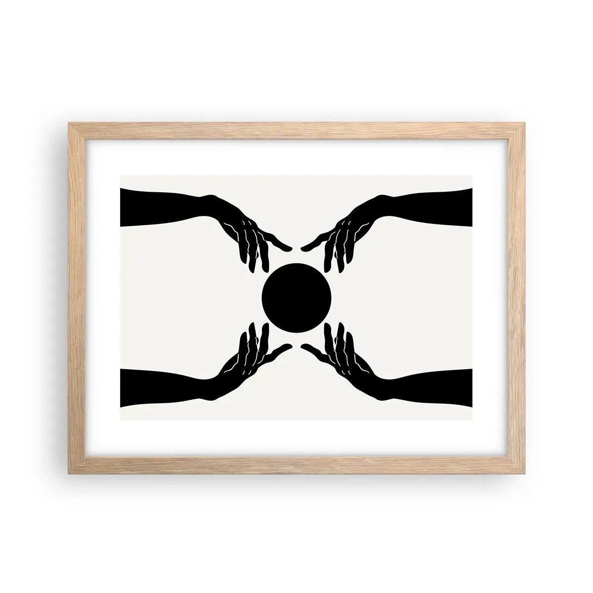 Plakat i ramme af lyst egetræ - Et hemmeligt tegn - 40x30 cm