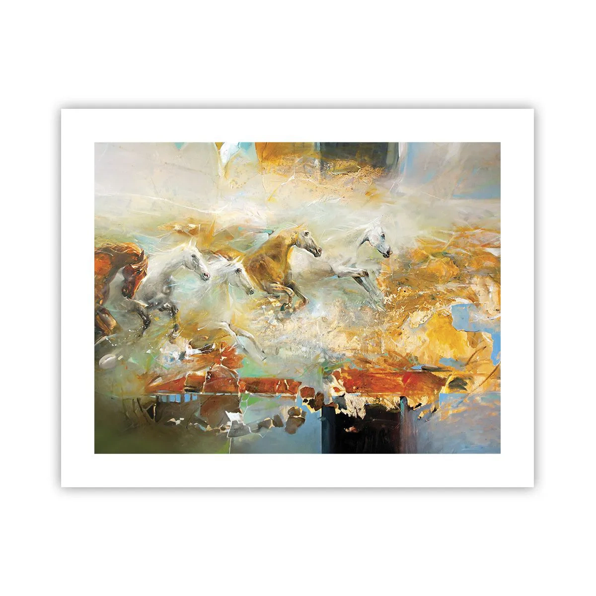 Plakat - Galopperer gennem lyset - 50x40 cm