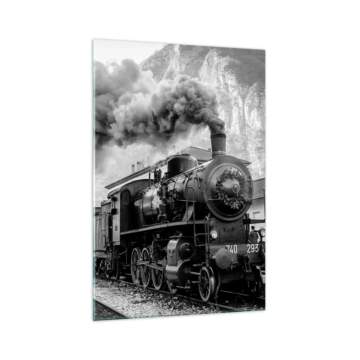 Billede på glas - Står på stationen... - 70x100 cm