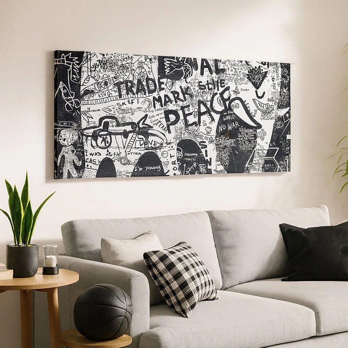 Lærredstryk - Billede på lærred - Gadens rige verden - 100x40 cm