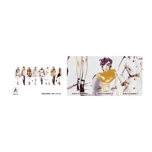 Prøve Fototapet Premium Canvas - Diskret elegance, afslappet elegance - Kvinde, Model, Mode - 100x30 cm