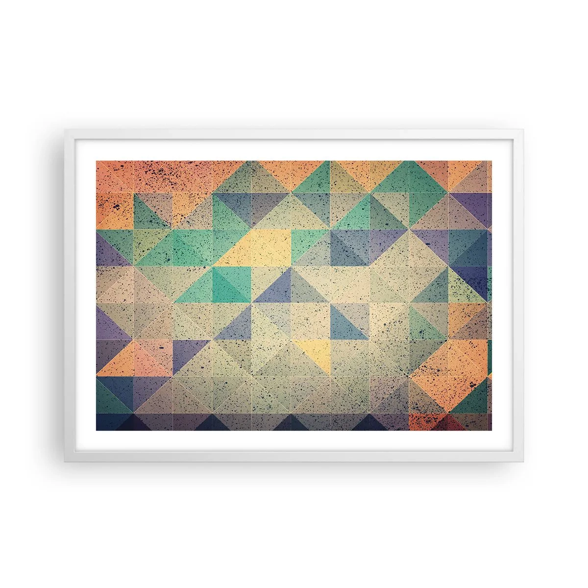 Plakat i hvid ramme - Republikken trekanter - 70x50 cm