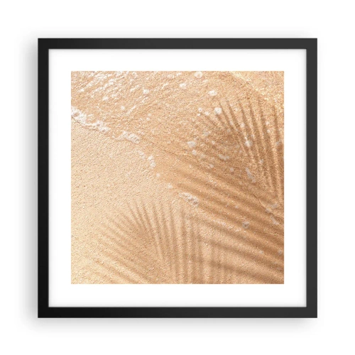 Plakat i sort ramme - Skyggen af en varm sommer - 40x40 cm
