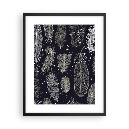 Plakat i sort ramme - Fjerede blonder - 40x50 cm