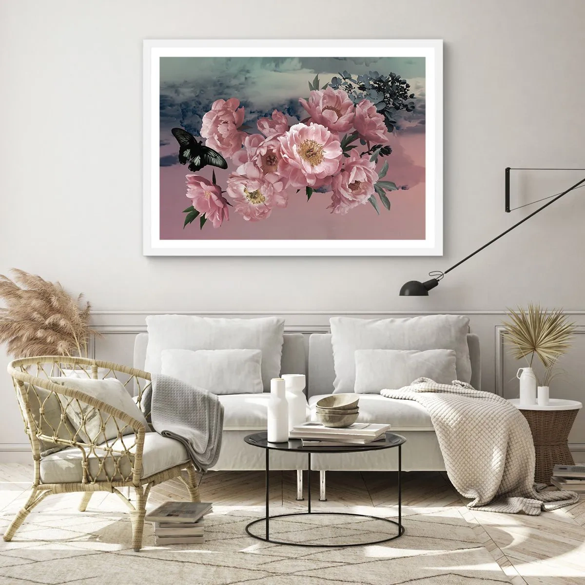 Plakat i hvid ramme - Højdepunktet af romantikken - 91x61 cm