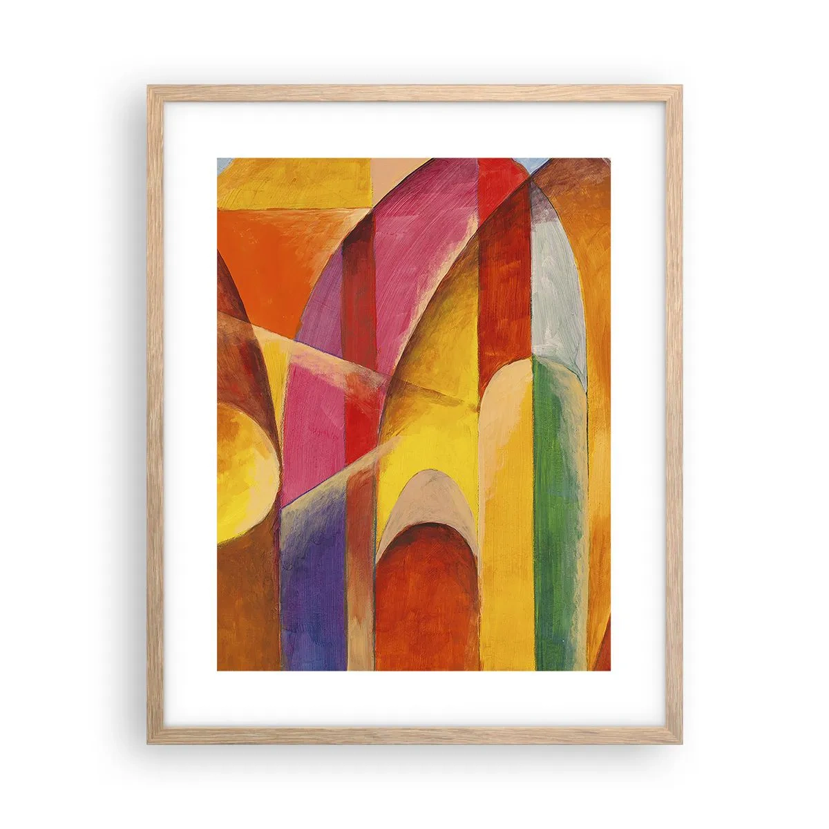 Plakat i ramme af lyst egetræ - Solens katedral - 40x50 cm