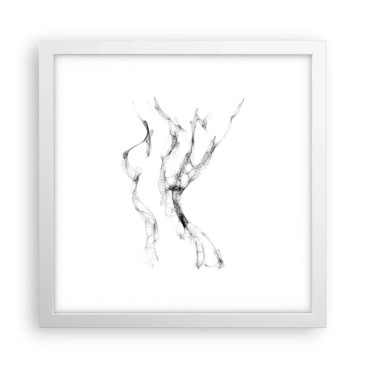 Plakat i hvid ramme - Smuk og stærk - 30x30 cm