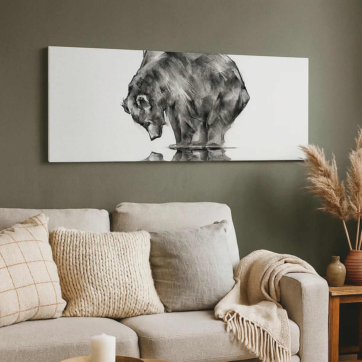 Lærredstryk - Billede på lærred - Dejligt at se nogen tæt på - 30x30 cm