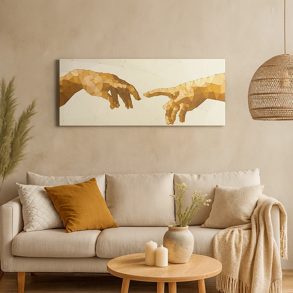 Lærredstryk - Billede på lærred - Guddommelig geometri - 30x30 cm