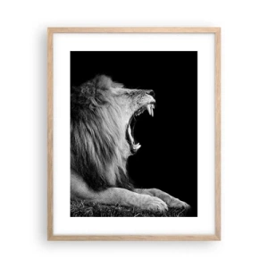 Plakat i ramme af lyst egetræ - Uden tvivl - 40x50 cm