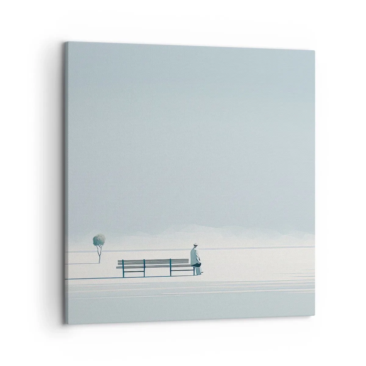 Lærredstryk - Billede på lærred - Ja, jeg venter. - 50x50 cm