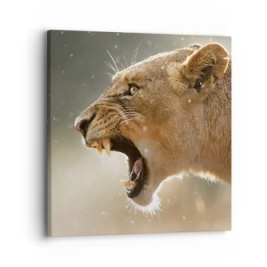 Lærredstryk - Billede på lærred - Prøv ikke at lytte - 30x30 cm