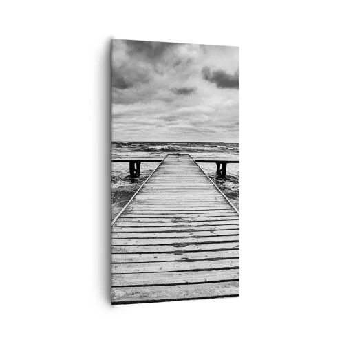 Lærredstryk - Billede på lærred - Jeg venter på, at vinden blæser væk... - 65x120 cm