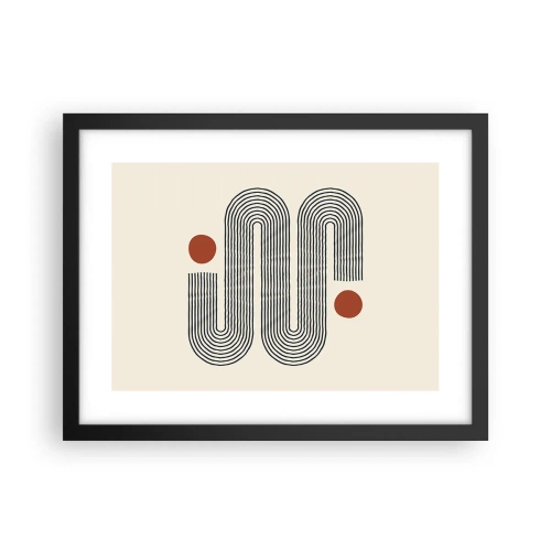 Plakat i sort ramme - Fra start til slut - 40x30 cm